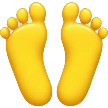 Cute yellow feet emoji