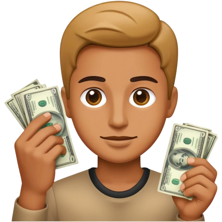 A person pays money not though emoji