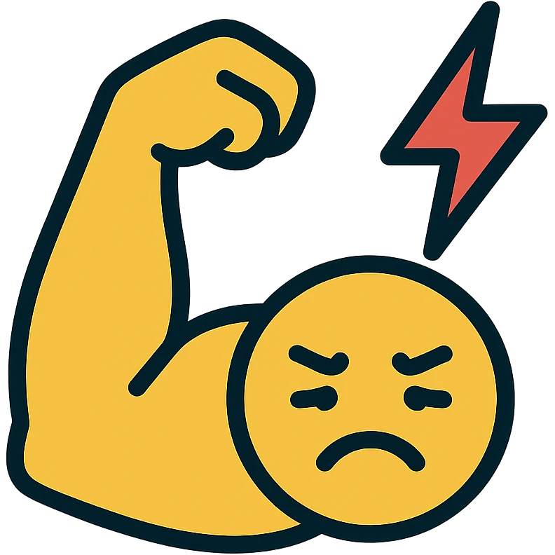 you gotta push through the pain emoji