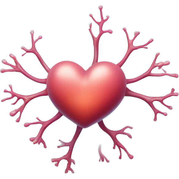 Neuron with a Heart Connection 🧠💫 — A cute, stylized neuron firing with a tiny heart, perfect for psychology and brain science vibes. emoji