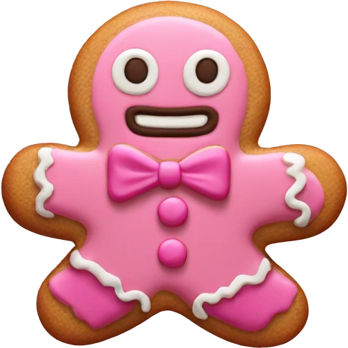 pink gingerbread cookie  emoji