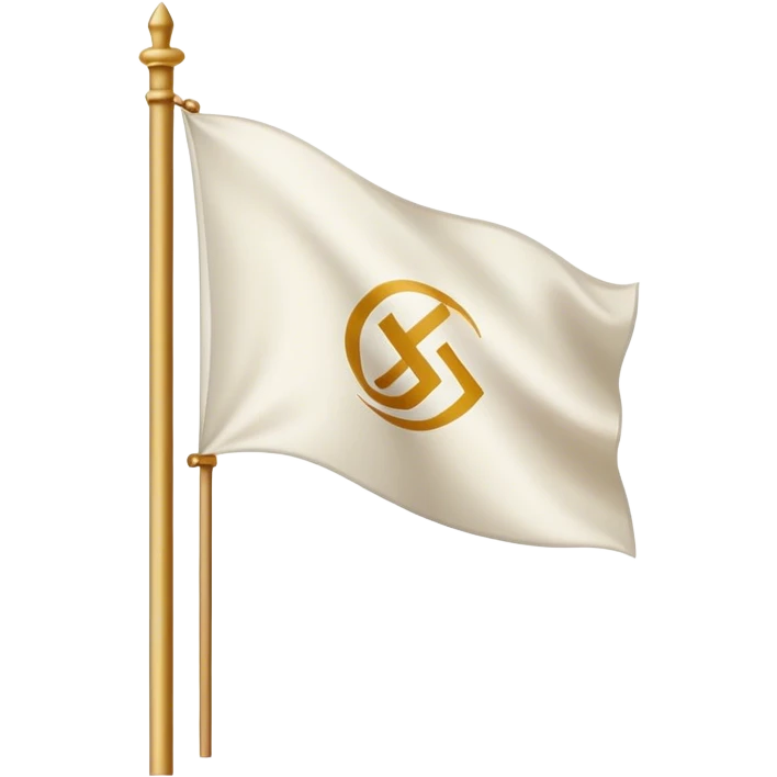White flag with sandzak symbol on it emoji