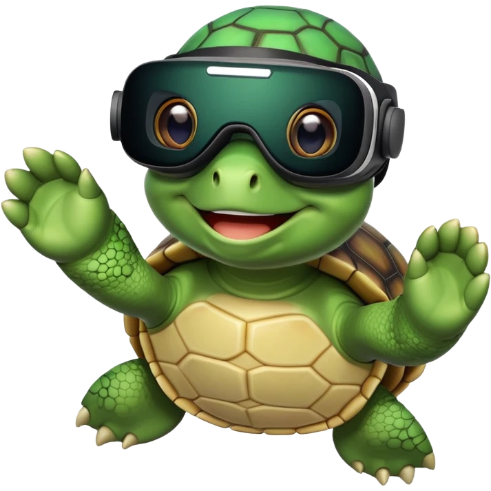 Turtle wearing a Vr headset  emoji