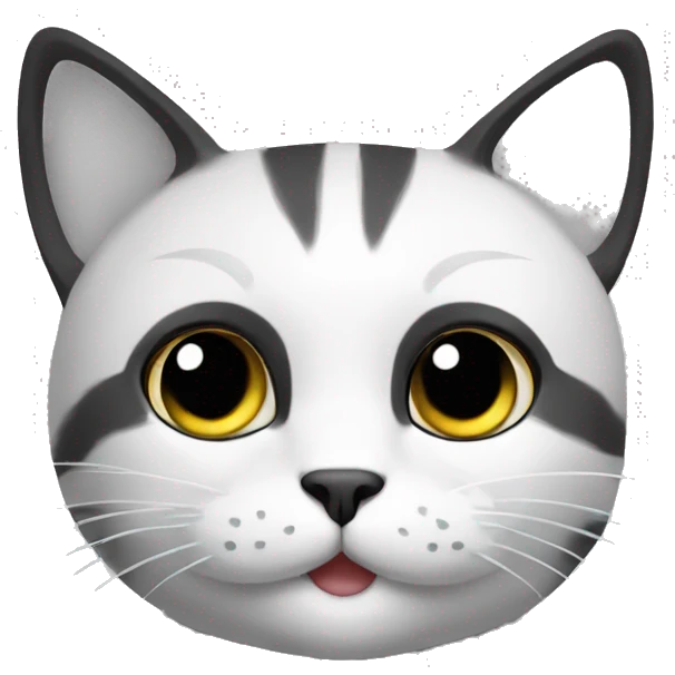 cat blanco y negro emoji