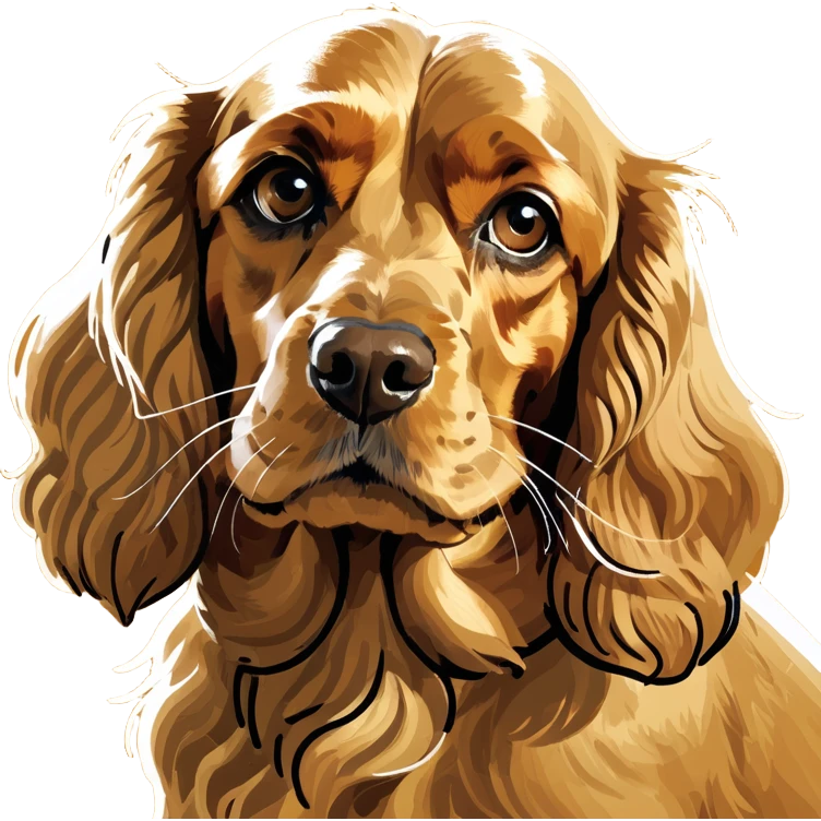 make a golden English cocker spaniel  emoji