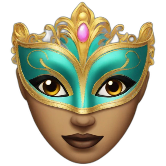 woman with carnival mask  emoji