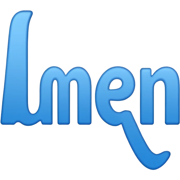 blue word "amen" simple font emoji