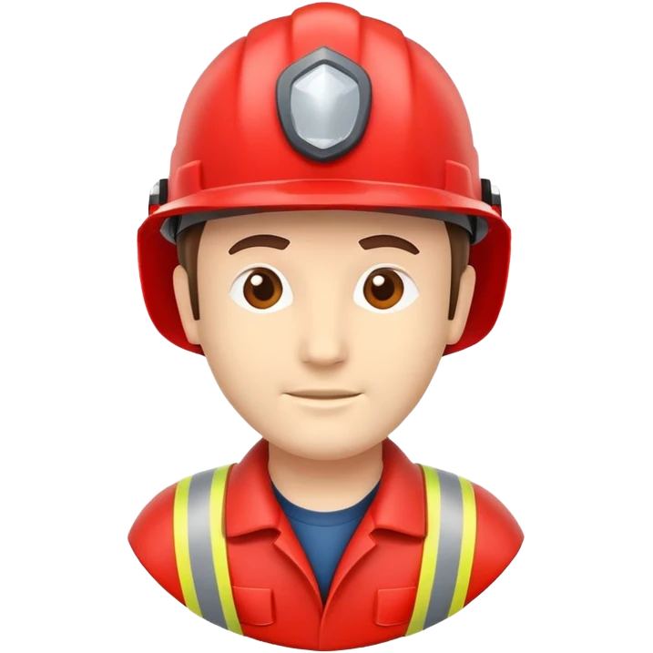 red rescue worker safety helmet emoji