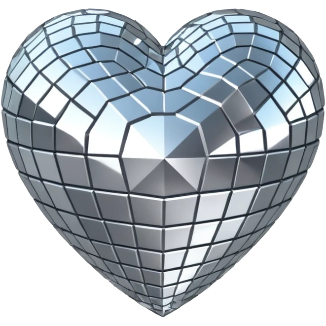 disco ball in shape of a heart emoji
