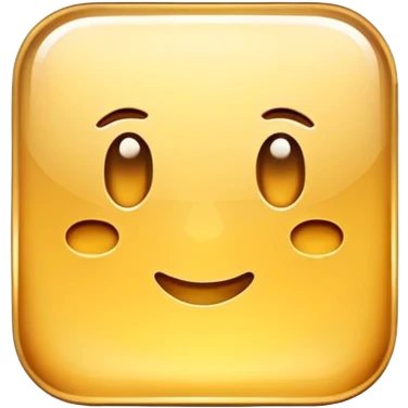 A golden square emoji