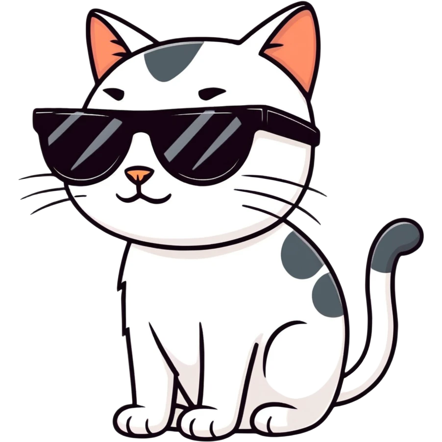 Cat with sunglasses emoji