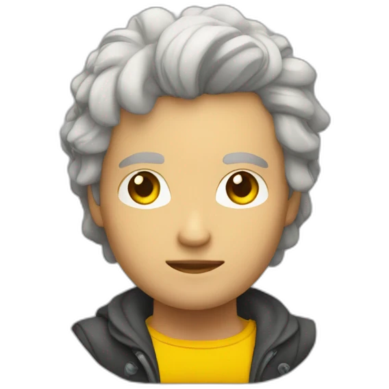 Persona muy fuerte de raza blanca con pelo corto y amarillo emoji