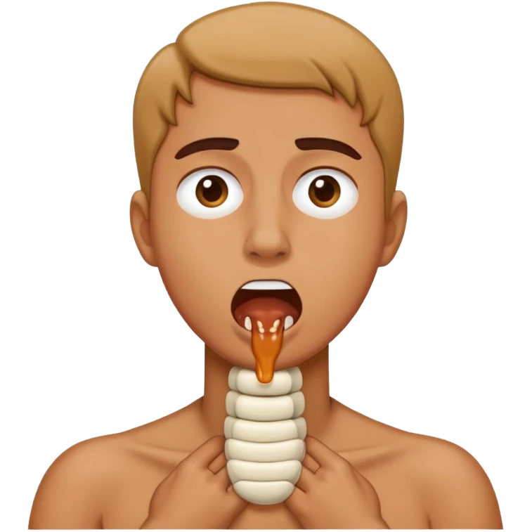 Someone with they arm chocking themselves  emoji
