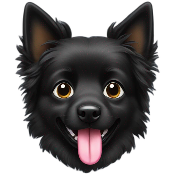 groenendael dog with tongue out emoji
