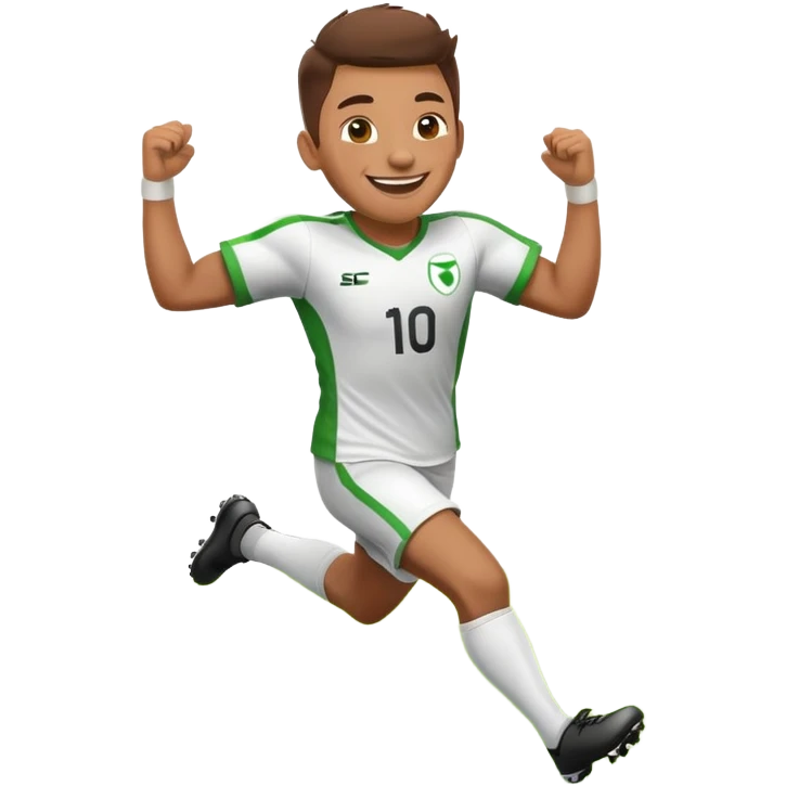 football player celebrating goal emoji