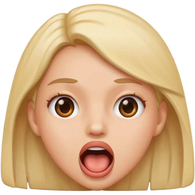 girl with mouth open emoji