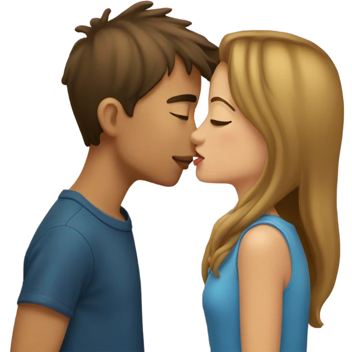 Girls kiss boys emoji