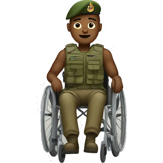 disabled soldier no leg emoji