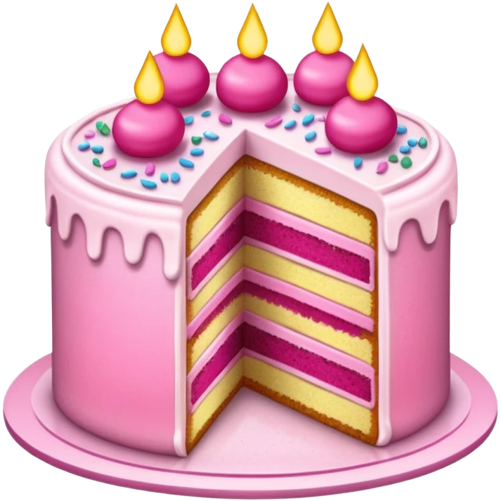 Glitter Pink Cake emoji