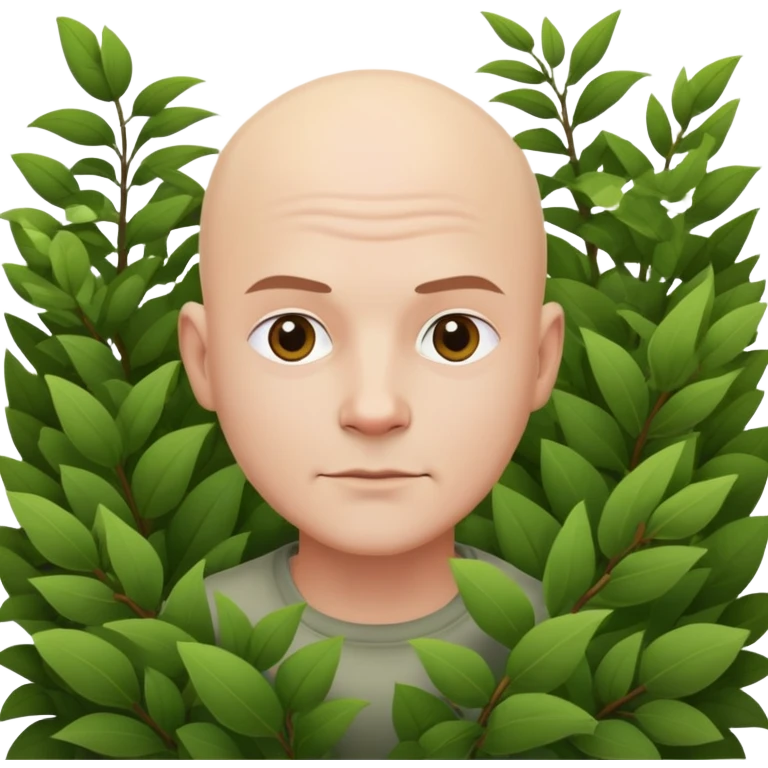 Голвй дед в кустах emoji