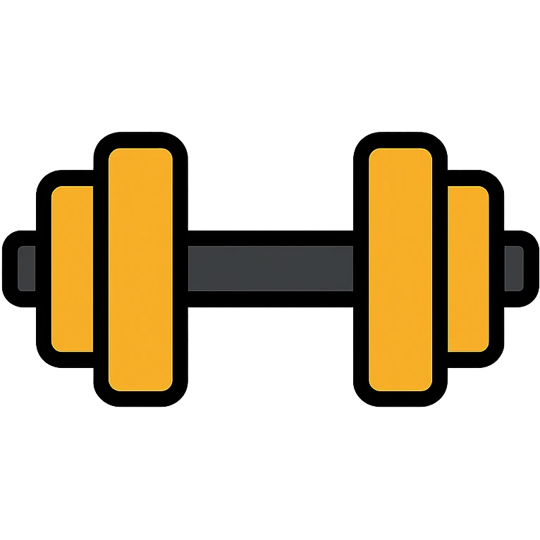 gold and black outlined icon for Gym emoji