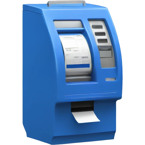 ticket machine blue emoji
