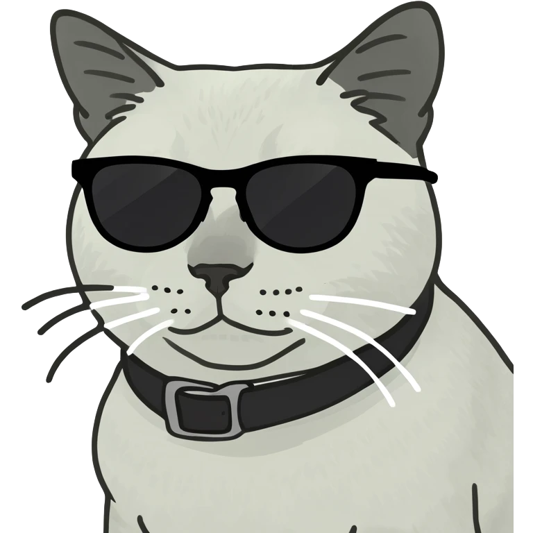 Cat with sunglasses emoji
