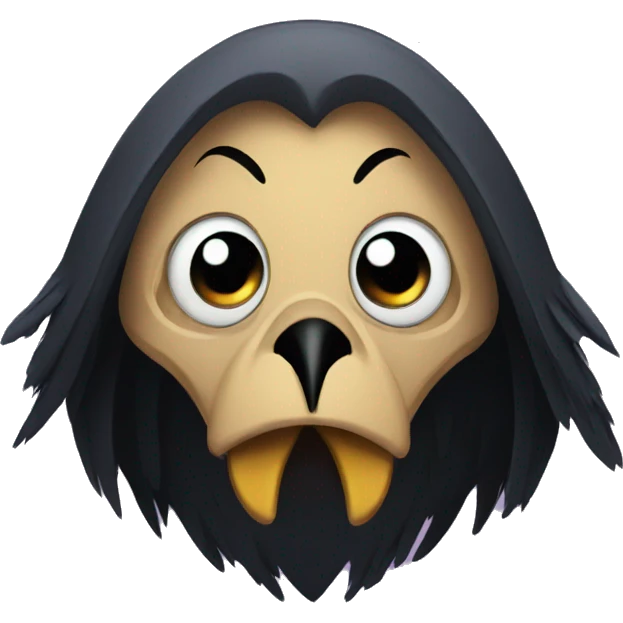 Cartoon raven that's angry emoji