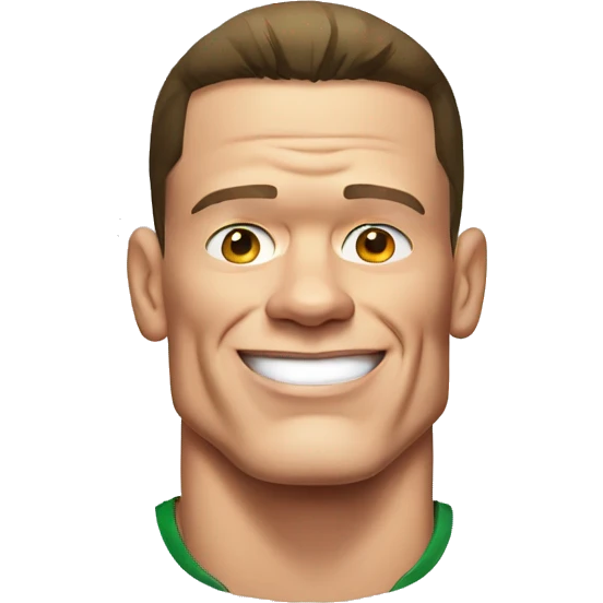 john cena cartoon wearing tee emoji