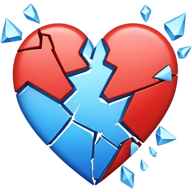 Blue broken heart  emoji