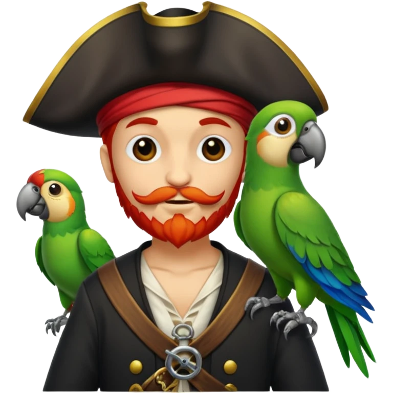pirate and parrot emoji