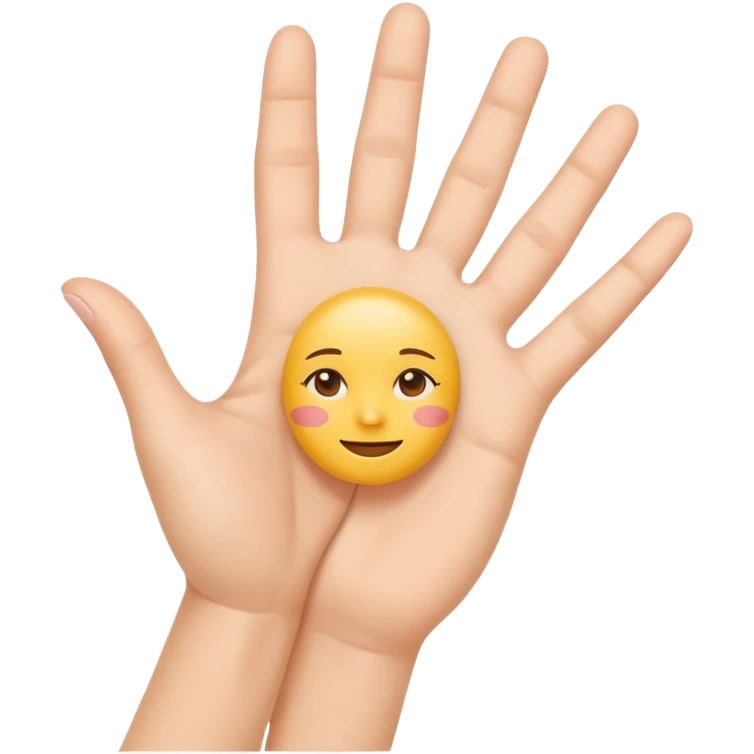 Minimal emoji of a hand lifting facial skin upward, clear skin-tightening gesture, gentle upward motion, natural wellness style, simple and readable icon, no beauty or cosmetic clinic references emoji