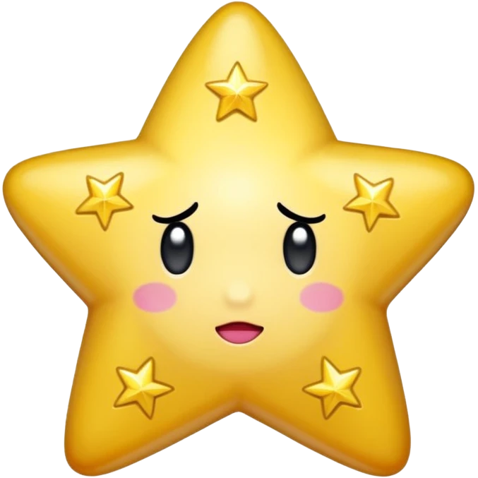 Kirby encima de una estrella  emoji