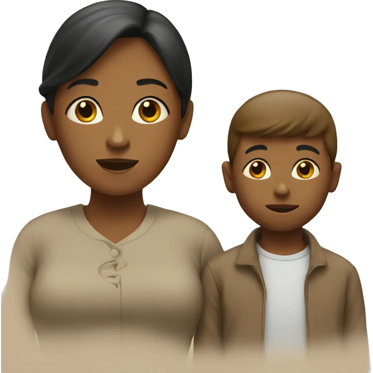 Mom and little boy emoji