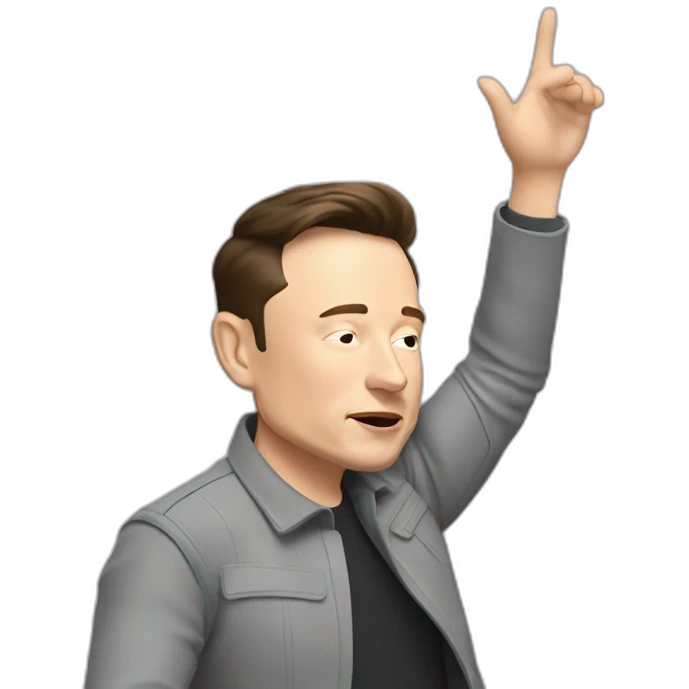 Elon musk who do a dab emoji