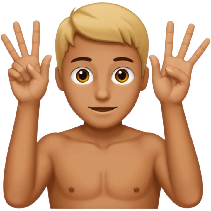 Some one doing six seven emoji