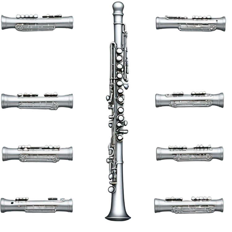 Silver concert flute emoji