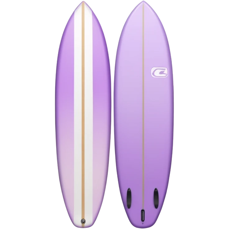 Light purple to white ombre surfboard emoji