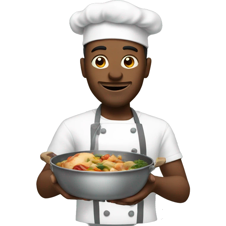A man cooking food emoji