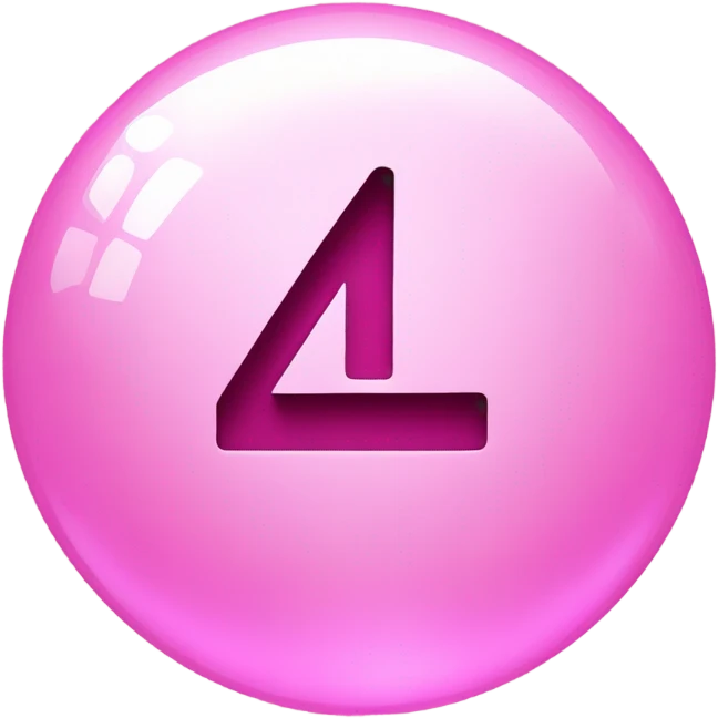 Bubble pink number 4 emoji