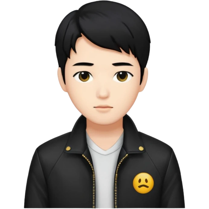 portrait of man, Kpop style emoji