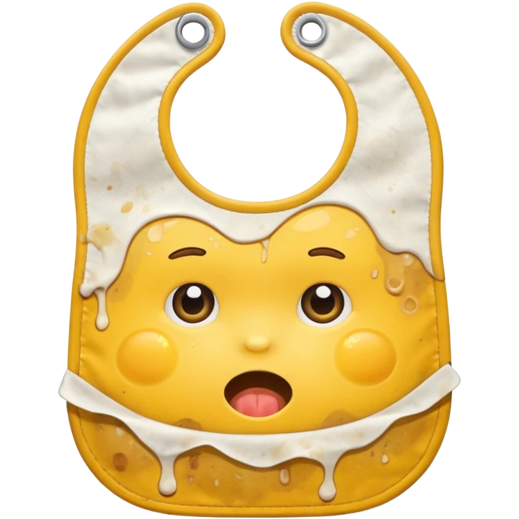 Yellow bib with food stains emoji