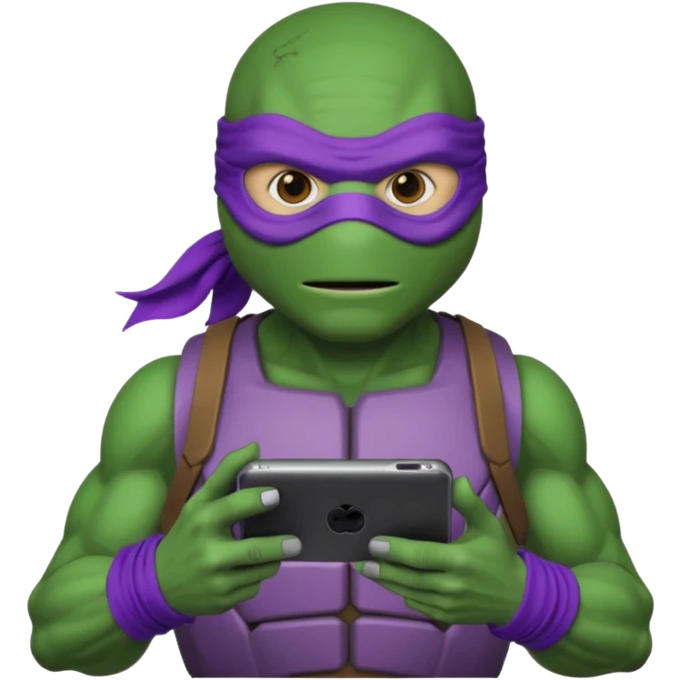 Donatello from Teenage Mutant Ninja Turtles, with a tech gadget emoji