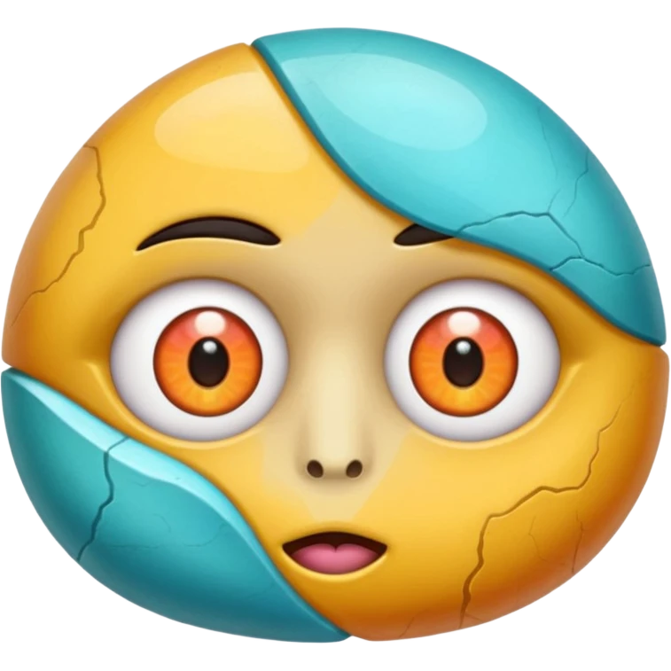 charactarised colorful minerals with eyes and mouth single emoji