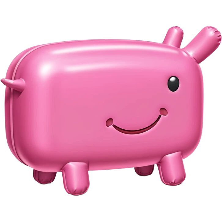   jeff koons style inflatable abstract SPAM MEAT sculpture  emoji