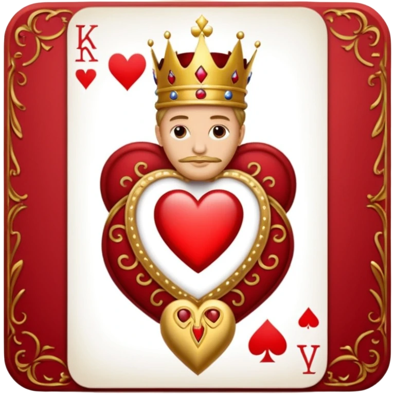 King in hearts red emoji