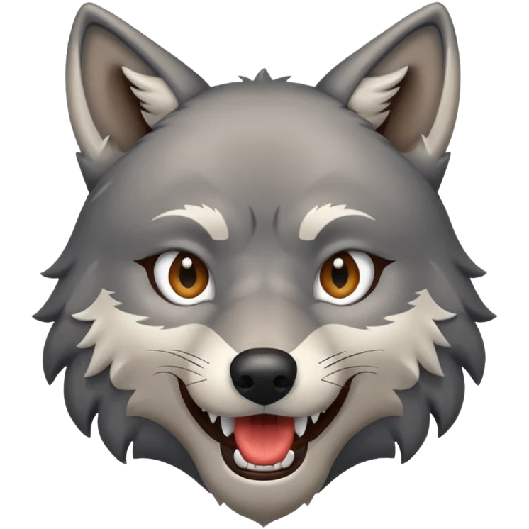 Wolf biting their lip emoji