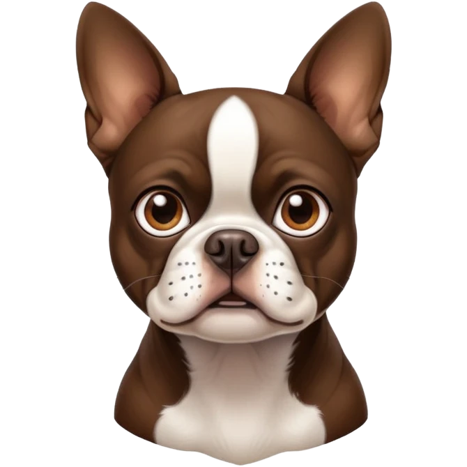 Brown Boston terrier  emoji