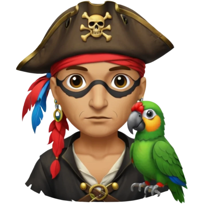 pirate and parrot emoji