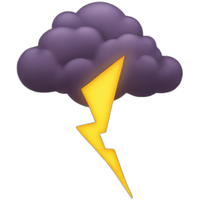 lightning striking emoji